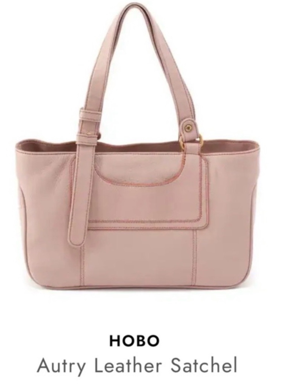 HOBO Pebbled Leather Tote in Dusty Rose